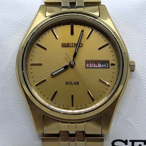 Gold Seiko Solar Men's Watch SNE036